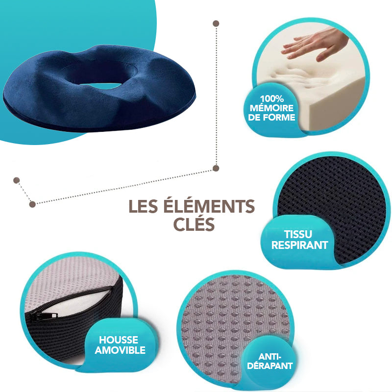 Coussin donut pour le coccyx