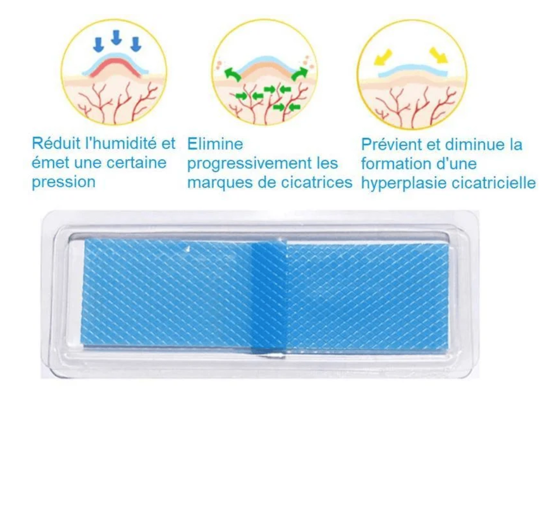 2x Patchs réutilisables de silicone pour cicatrices et vergetures
