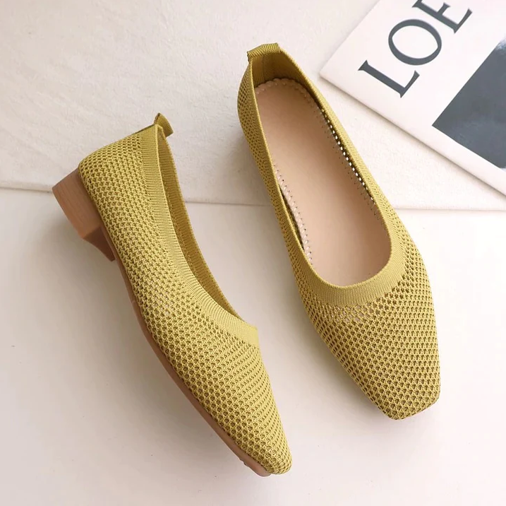 Ballerines bout carré en maille respirante - Collection 2023