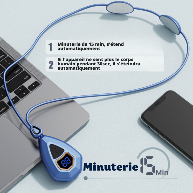 Mini masseur chauffant pour cervicales - 5 Modes & 15 intensités