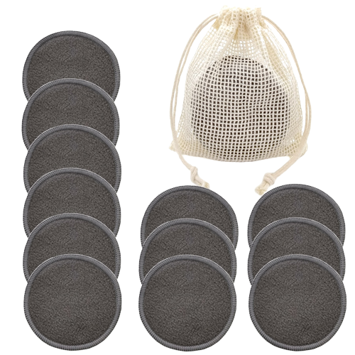 12x Cotons démaquillants lavables en fibres de bambou