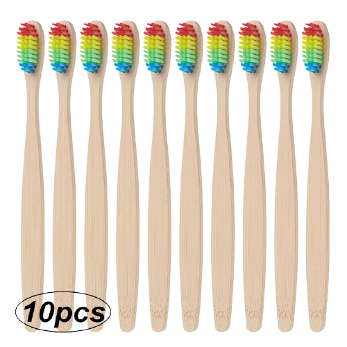 Brosse à dent en Bambou - Lot de 10