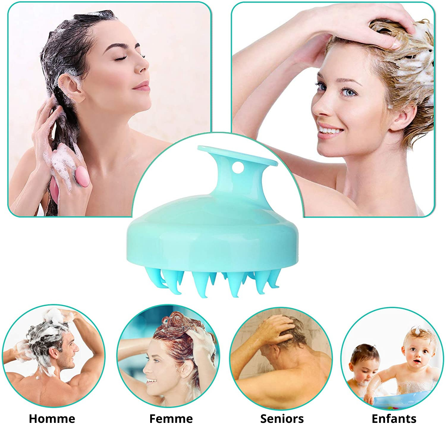 Brosse Massante cuir chevelu 1 ACHETÉE = 1 OFFERTE