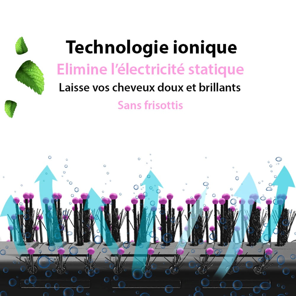 Brosse 3 en 1 - Brosse, Chauffe et Lisse