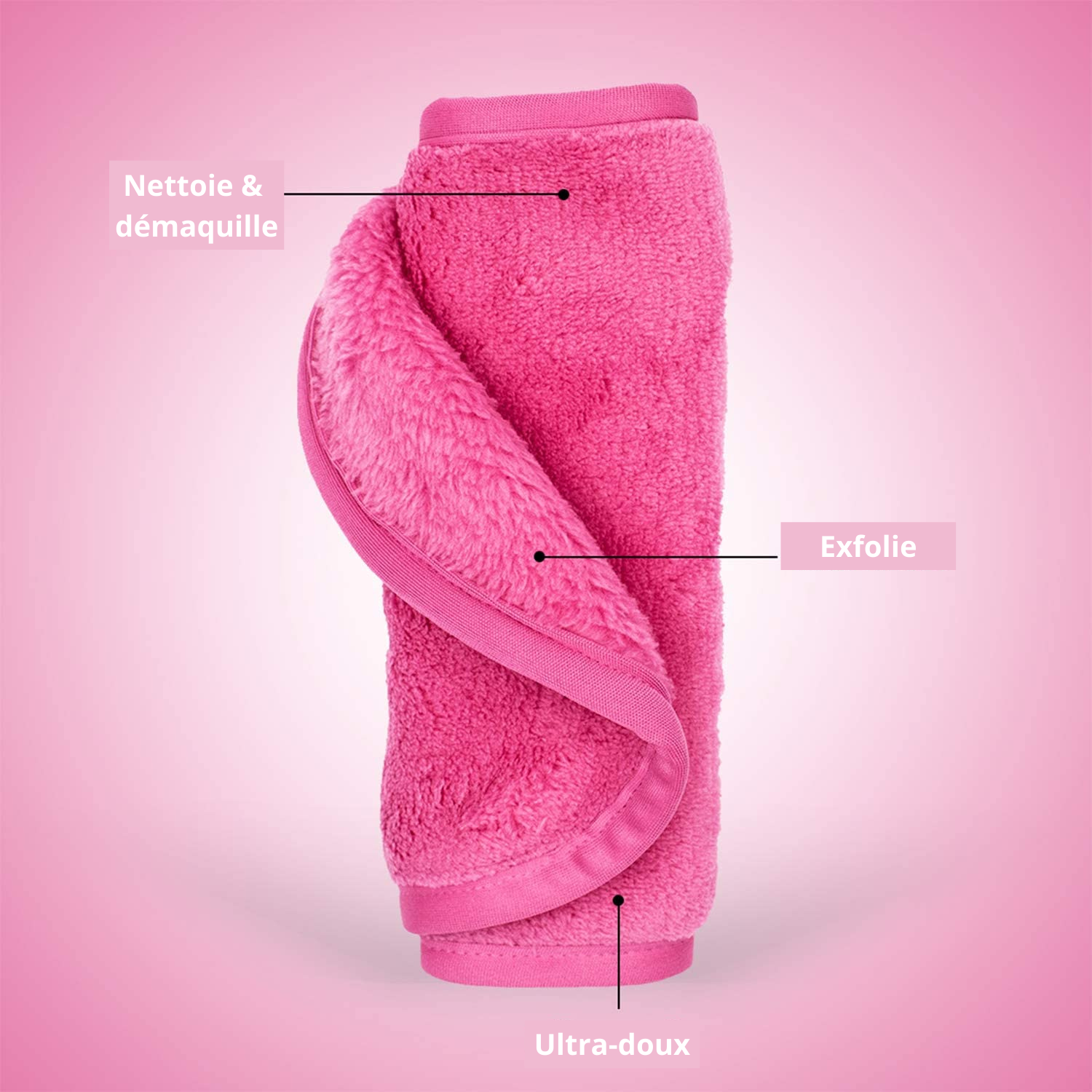 Serviette démaquillante lavable et réutilisable 1 ACHETÉE = 1 OFFERTE