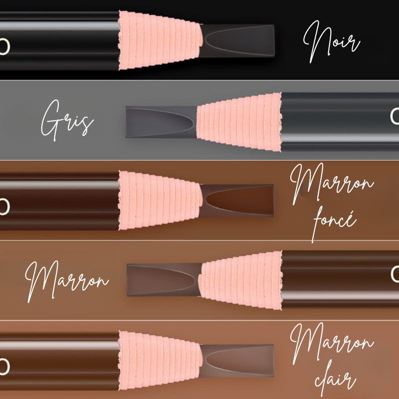 5x Crayons à sourcils longue tenue - Pas besoin de tailler