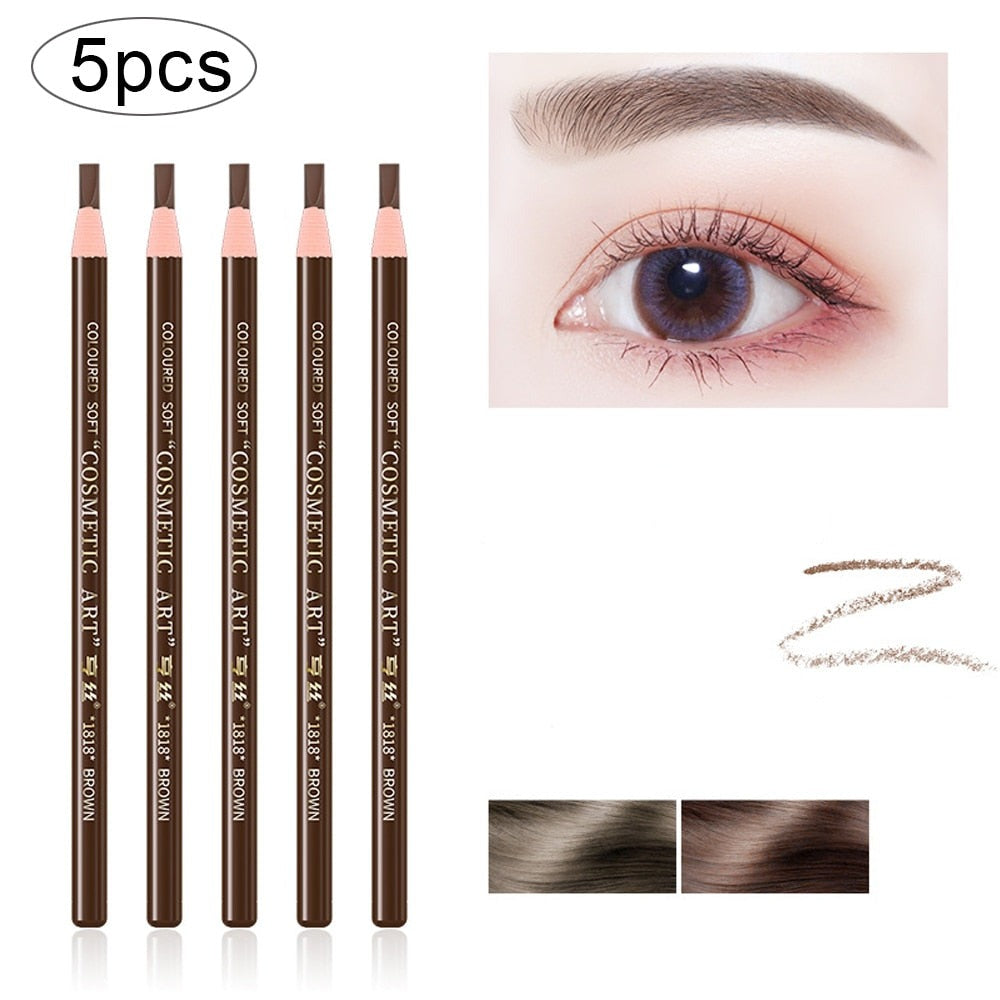 5x Crayons à sourcils longue tenue - Pas besoin de tailler