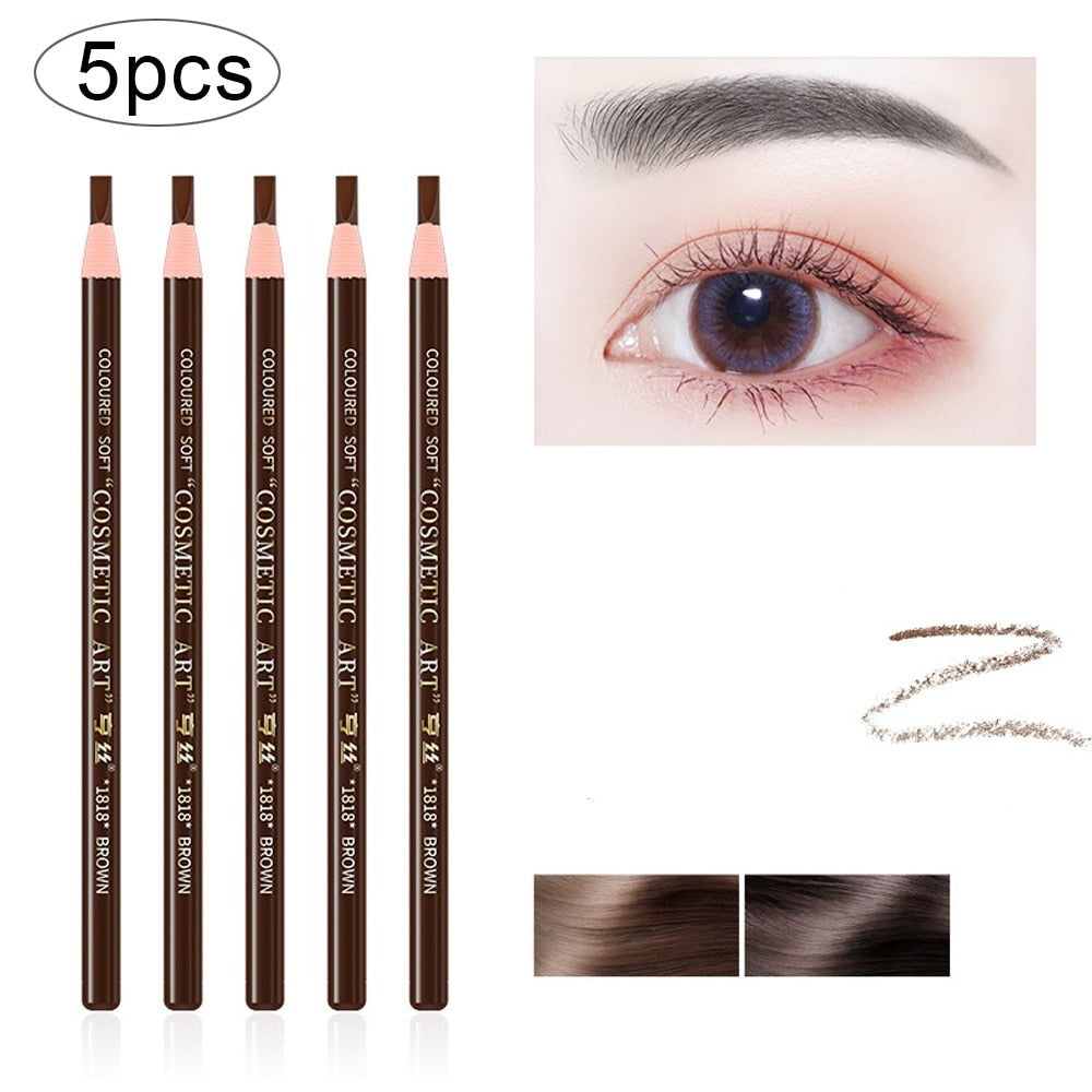 5x Crayons à sourcils longue tenue - Pas besoin de tailler