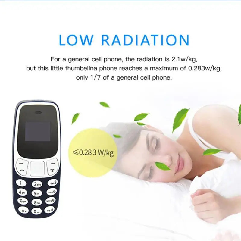 Micro Téléphone de Poche avec Lecteur MP3 et Radio FM