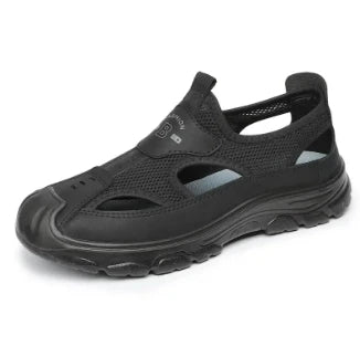 Men's breathable cut-out summer sandals — ultra-light, non-slip, beach & walking