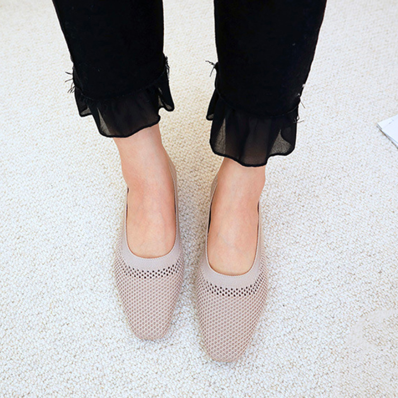 Ballerines bout carré en maille respirante - Collection 2023
