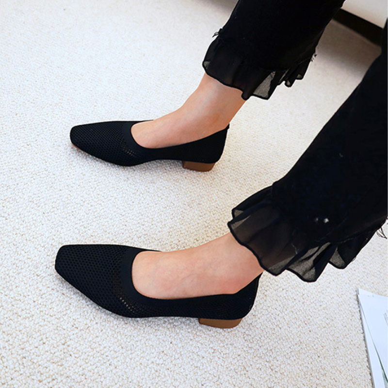 Ballerines bout carré en maille respirante - Collection 2023
