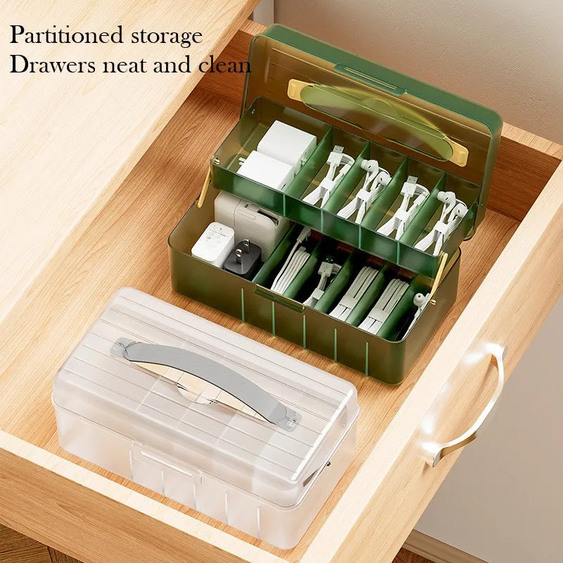 Mallette de rangement compartimentée pour câbles et chargeurs