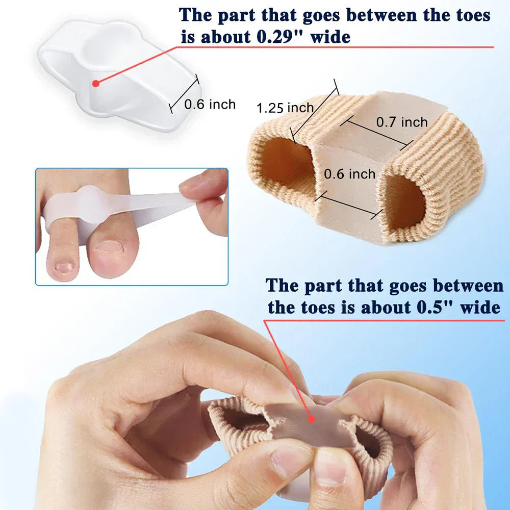 4x Séparateurs d'orteils Spécial Hallux Valgus