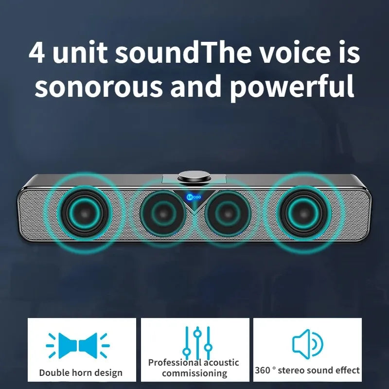 Barre de son Audio 360° Bluetooth - TV, PC, Smartphone