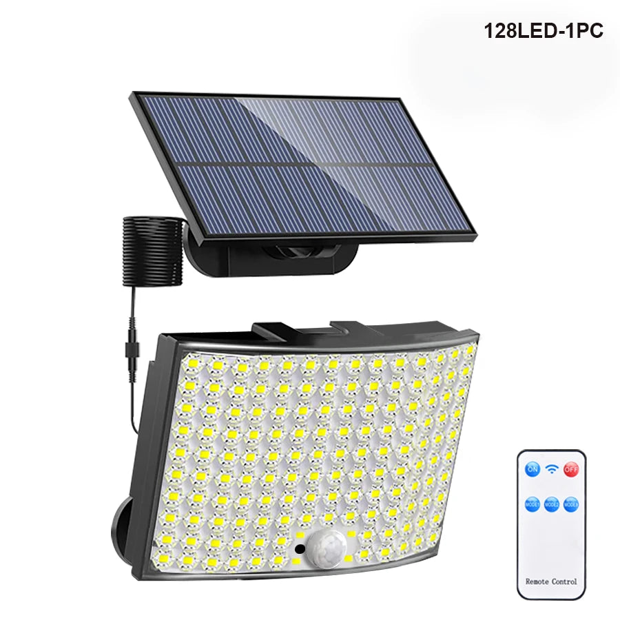 Projecteur Solaire LED Extérieur - Ultra Lumineux 228 LEDs