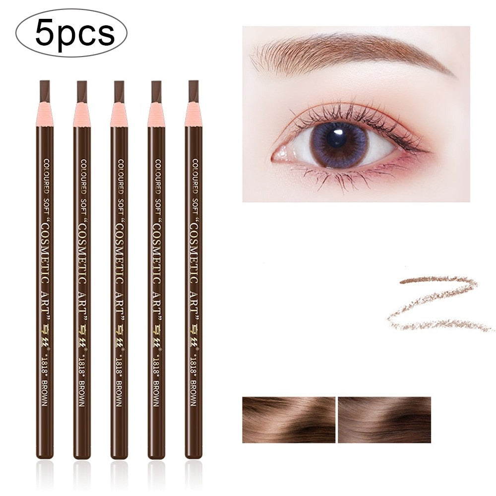 5x Crayons à sourcils longue tenue - Pas besoin de tailler
