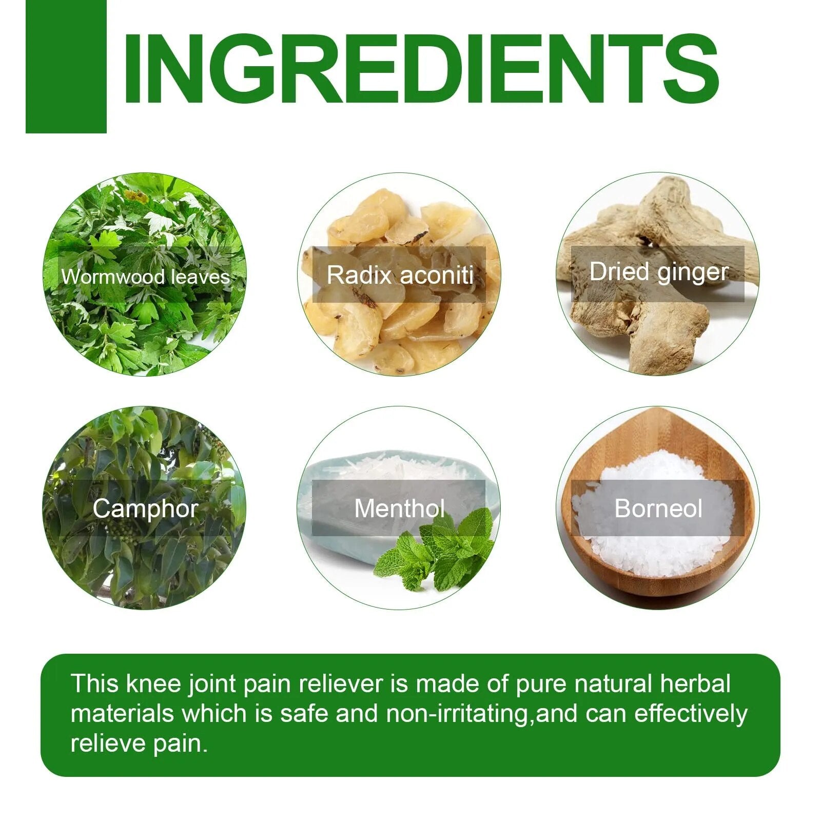 Lot de 15 Patchs genoux anti inflammatoires aux plantes