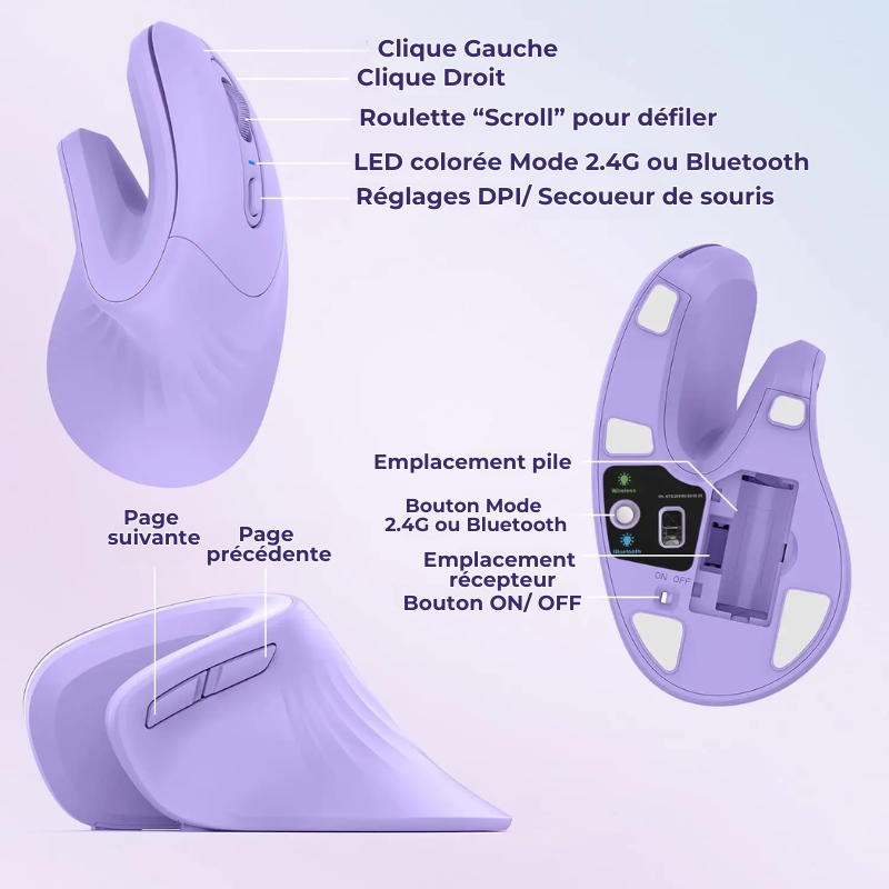 Ergonomic Wireless Pain-Relief Mouse