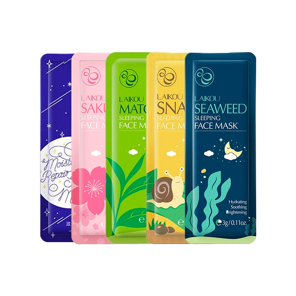 Lot de 5 Masques Hydratants de nuit visage