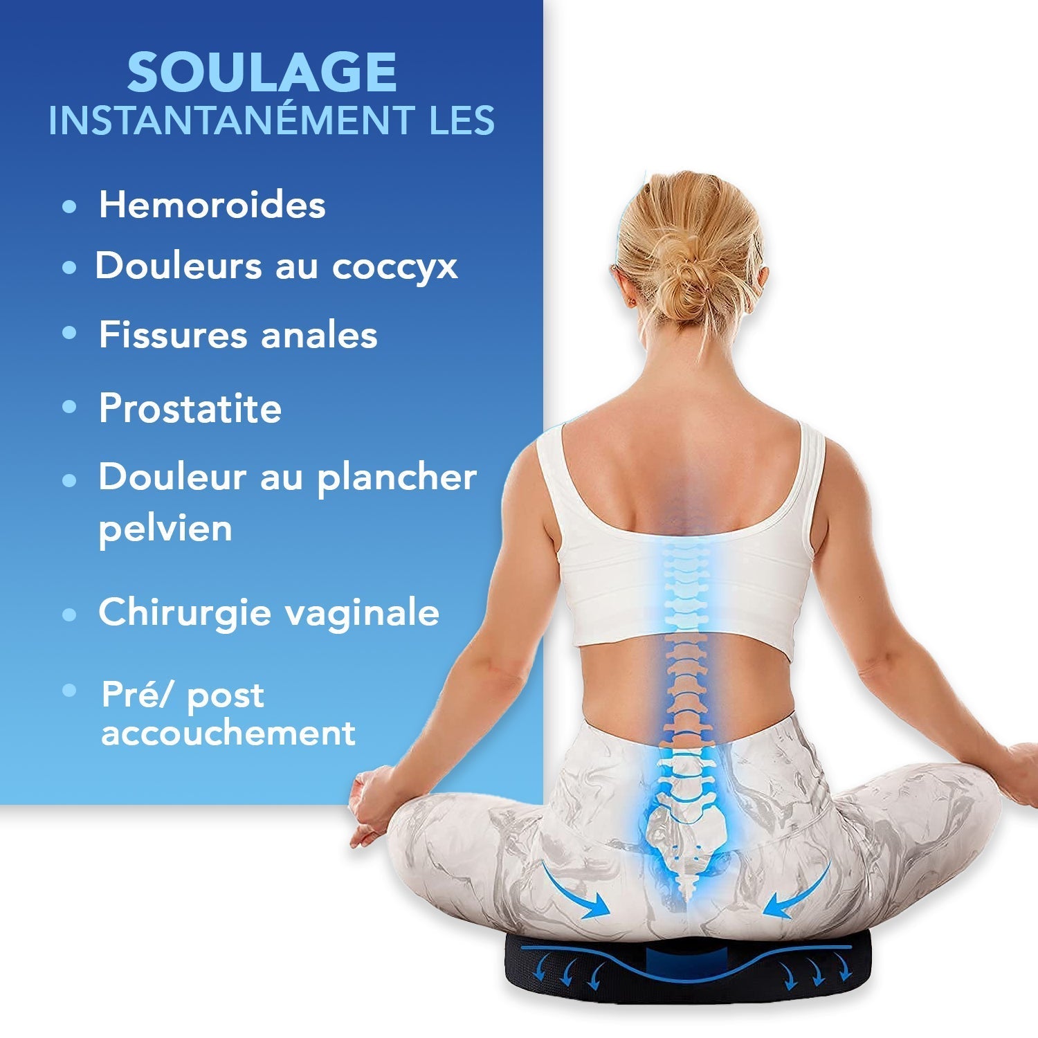 Coussin donut pour le coccyx