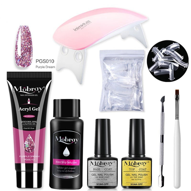 Kit Complet débutant faux ongles en PolyGel - Lampe OFFERTE