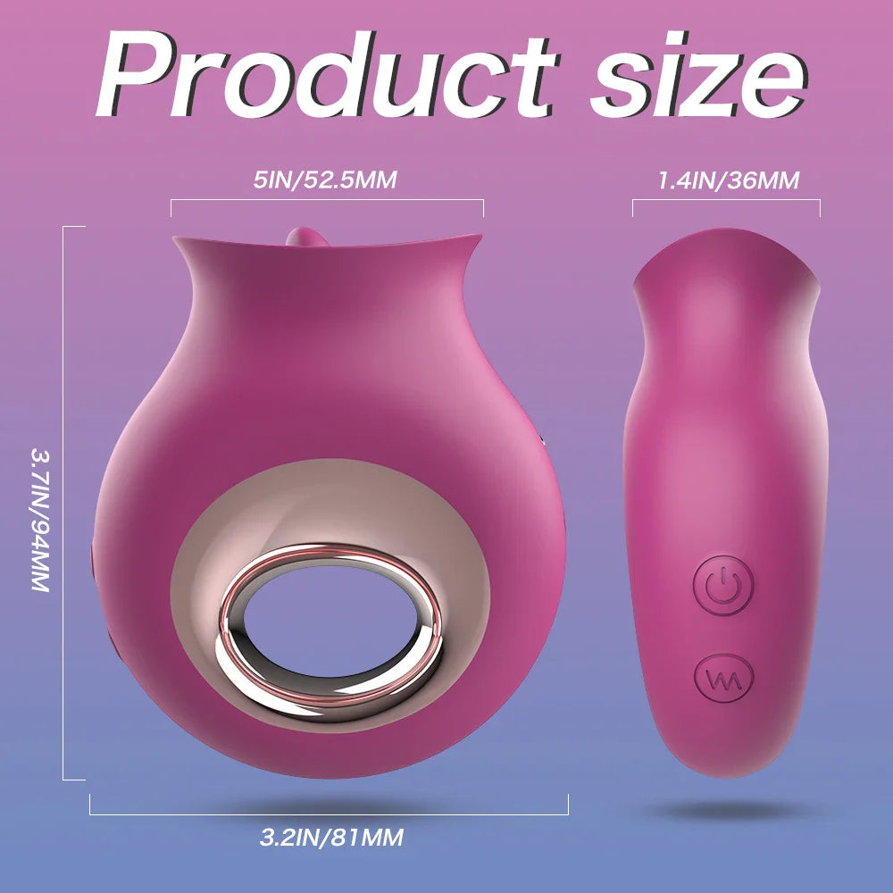 LICKY - Mini vibromasseur stimulateur cunnilingus 2 en 1