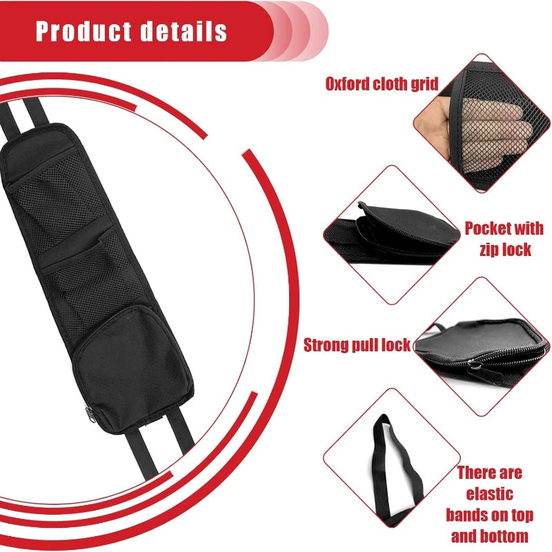 Set of 2 Car Seat Side Organizers – Multi-Pocket Hanging Mesh Storage Bags