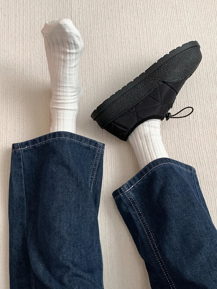 Bottes de neige à l'offre elles optiques pour femmes, chaussures décontractées, anti-ski, peluche, coton chaud, hiver, nouvelle mode, 2023