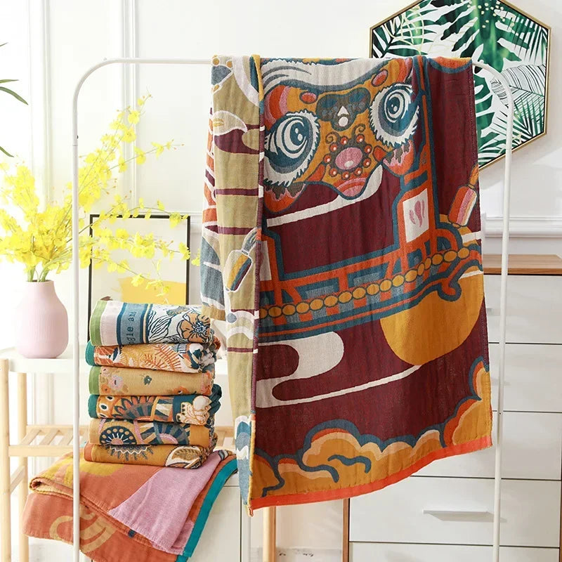 Serviette Gaze Coton Douce 80x160cm Style Bohème