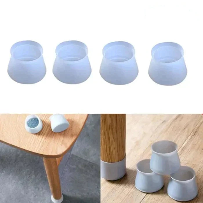 Lot de 16 Patin silicone antidérapant pour chaise et table