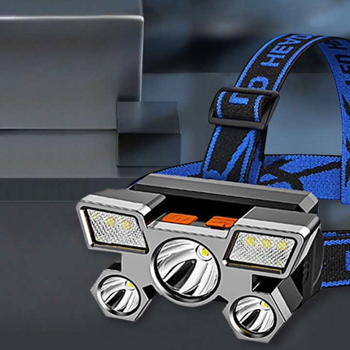 Lampe Frontale 5 Têtes LED
